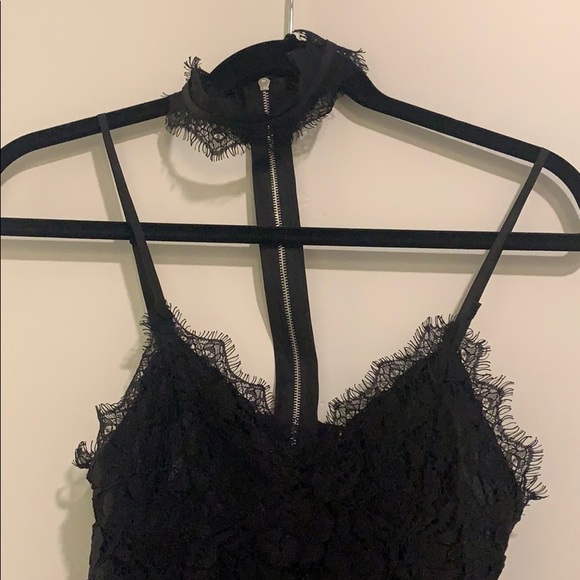 Black lace mini dress - Picture 2 of 4